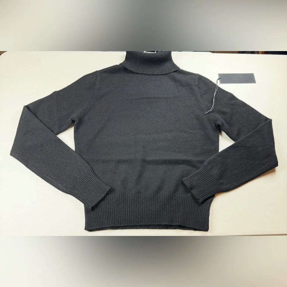 Born2Kreate‎ Black Turtle Neck 100% Cashmere Sweater - Picture 4 of 8